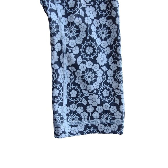 Lululemon Wunder Under Twiggy Floral Nimbus Print Crop Leggings Gray White 4 - Picture 5 of 9